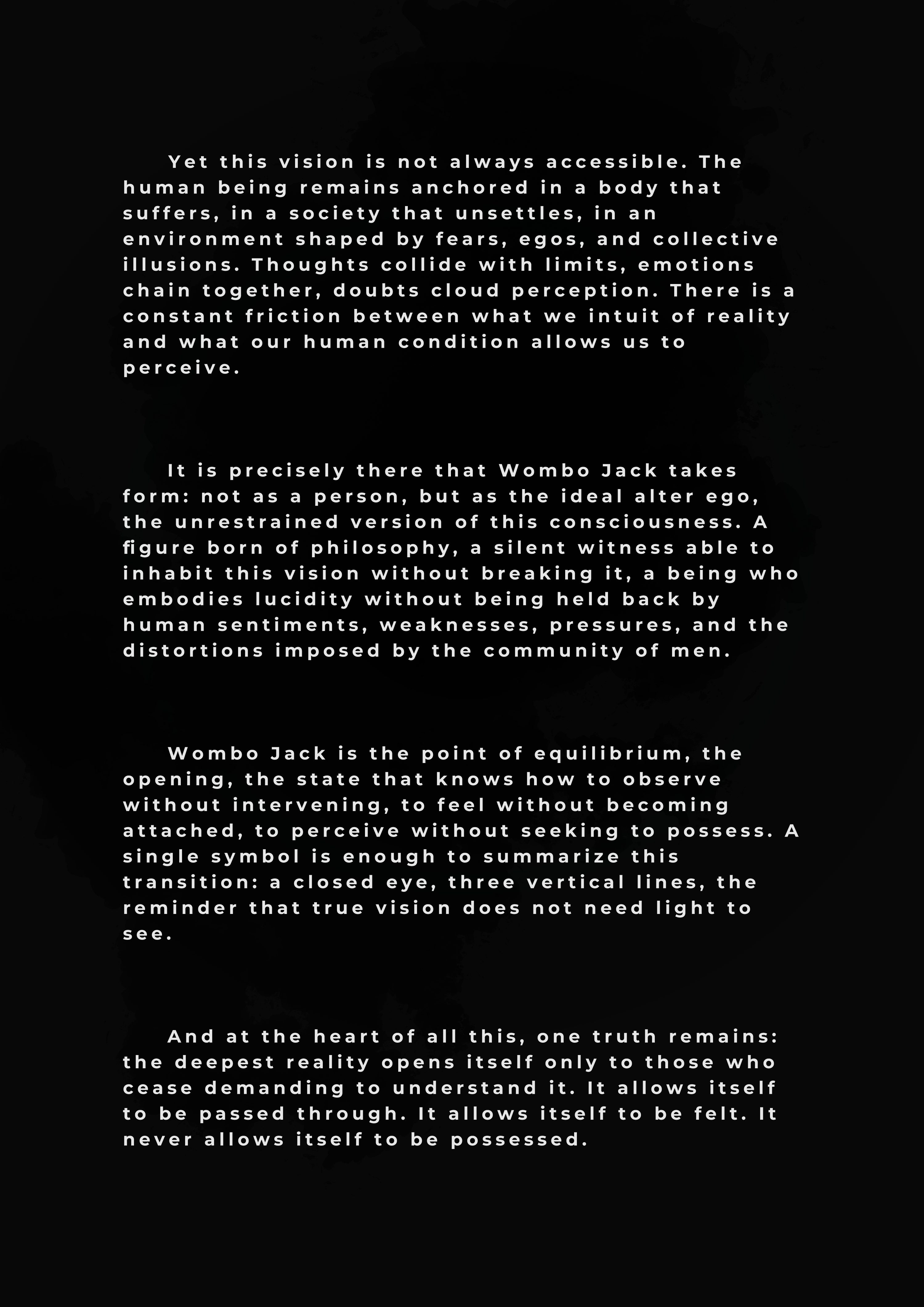 Silent Knowing page 4 in English – Wombo Jack, closed eye symbol and true vision